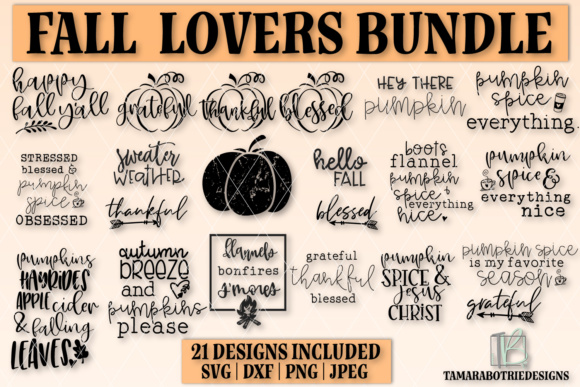 Autumn Bundle Fall: Graphics for Crafts & Small Business Branding