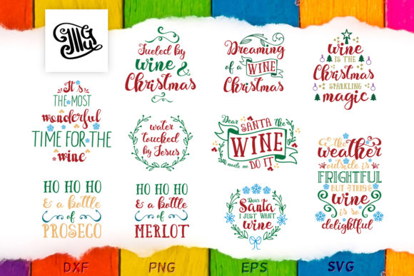 Christmas Wine Quotes Bundle: Graphics & Crafts Review