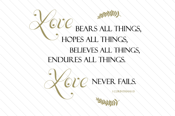 Love Bears All Things: A Religious Crafts Cut File Review