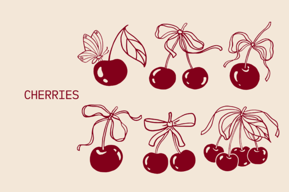 Whimsical Coquette Cherry Vibe: Graphics & Illustrations Review